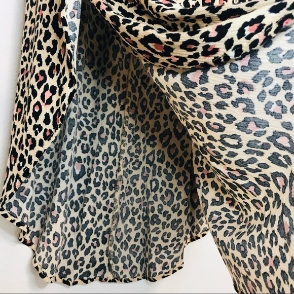 Joe B by Joe Benbasset Leopard Cheetah Midi Animal Print Smock Faux Wrap Skirt - Picture 8 of 12